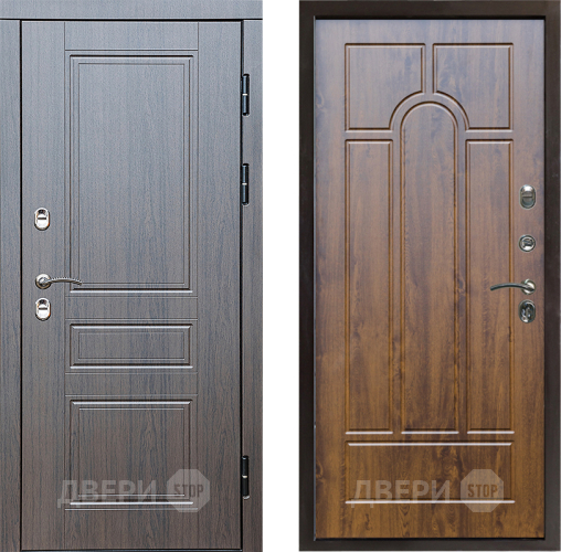 Входная металлическая Дверь Престиж TERMO с терморазрывом Классика Арка Дуб в Троицк