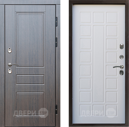 Входная металлическая Дверь Престиж TERMO с терморазрывом Классика Престиж Белое дерево в Троицк