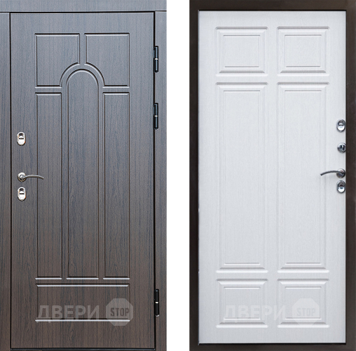 Входная металлическая Дверь Престиж TERMO с терморазрывом Арка Премиум Лиственница белая в Троицк