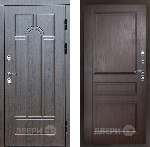 Входная металлическая Дверь Престиж TERMO с терморазрывом Арка Классика Венге в Троицк