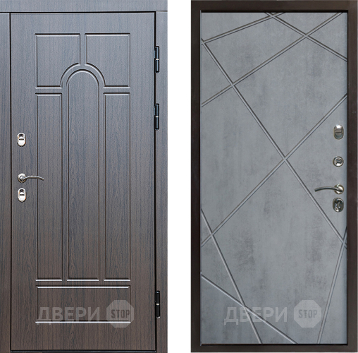 Входная металлическая Дверь Престиж TERMO с терморазрывом Арка Лучи Бетон темный в Троицк