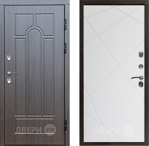 Входная металлическая Дверь Престиж TERMO с терморазрывом Арка Лучи Бетон светлый в Троицк