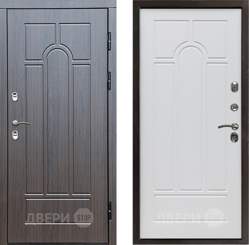 Входная металлическая Дверь Престиж TERMO с терморазрывом Арка Арка Белое дерево в Троицк