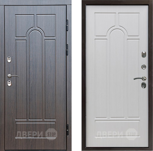 Входная металлическая Дверь Престиж TERMO с терморазрывом Арка Арка Лиственница белая в Троицк