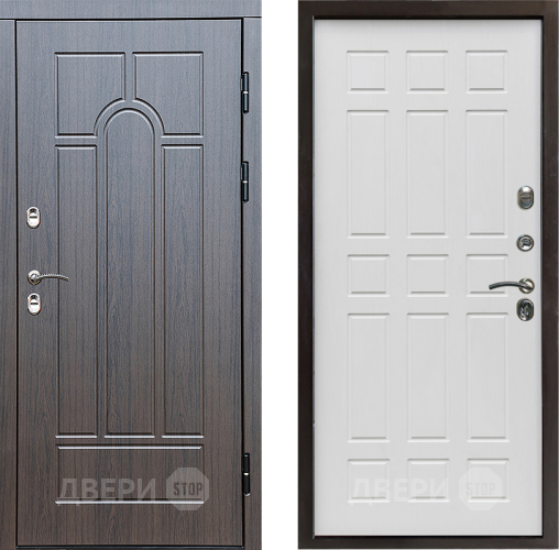 Входная металлическая Дверь Престиж TERMO с терморазрывом Арка Спарта Белое дерево в Троицк