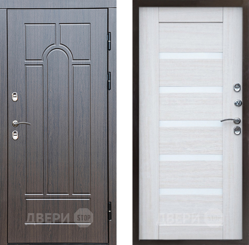 Входная металлическая Дверь Престиж TERMO с терморазрывом Арка Царга Лиственница белая в Троицк