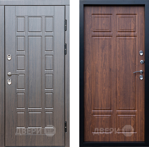 Входная металлическая Дверь Престиж TERMO с терморазрывом Престиж Премиум Орех темный в Троицк