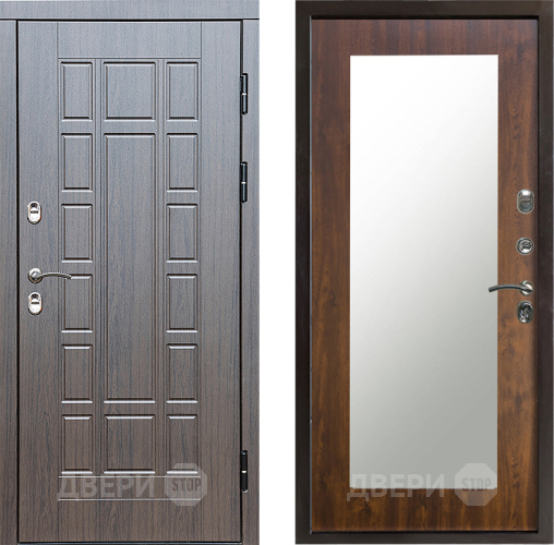 Входная металлическая Дверь Престиж TERMO с терморазрывом Престиж Зеркало пастораль Дуб в Троицк