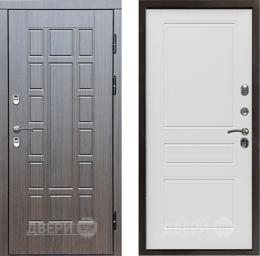 Входная металлическая Дверь Престиж TERMO с терморазрывом Престиж Классика Лиственница белая в Троицк