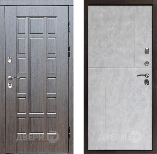 Входная металлическая Дверь Престиж TERMO с терморазрывом Престиж Горизонт Бетон светлый в Троицк