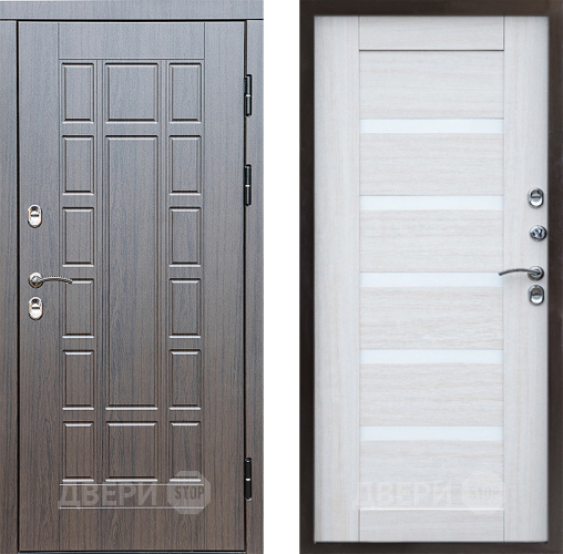Входная металлическая Дверь Престиж TERMO с терморазрывом Престиж Царга Лиственница белая в Троицк