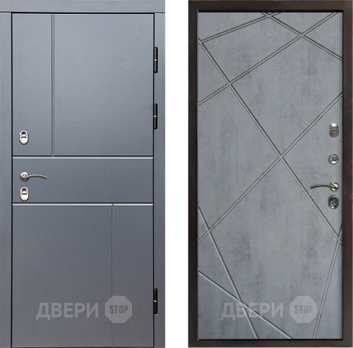 Входная металлическая Дверь Престиж TERMO с терморазрывом Горизонт Грэй Лучи Бетон темный в Троицк