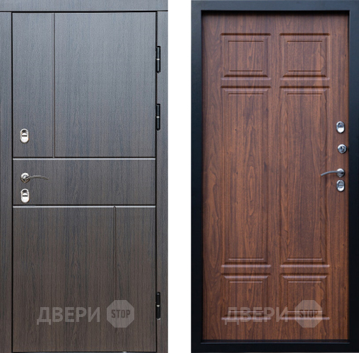 Входная металлическая Дверь Престиж TERMO с терморазрывом Горизонт Венге Премиум Орех темный в Троицк