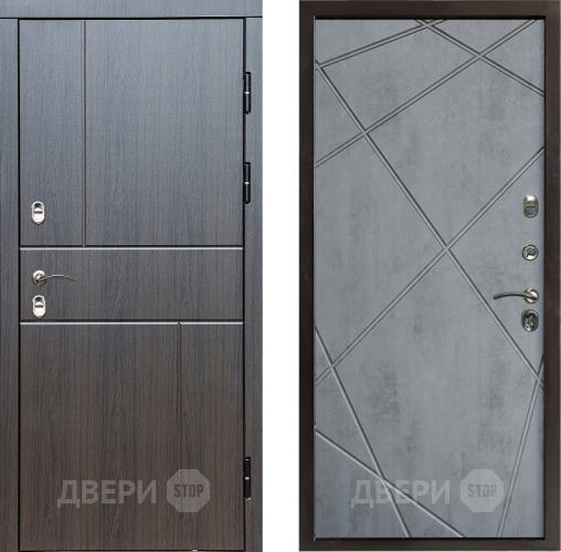 Входная металлическая Дверь Престиж TERMO с терморазрывом Горизонт Венге Лучи Бетон темный в Троицк