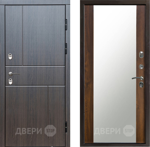Дверь Престиж TERMO с терморазрывом Горизонт Венге Зеркало Дуб в Троицк