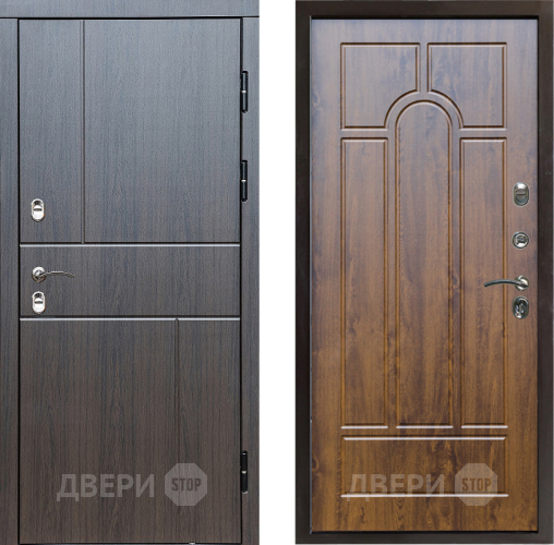 Входная металлическая Дверь Престиж TERMO с терморазрывом Горизонт Венге Арка Дуб в Троицк
