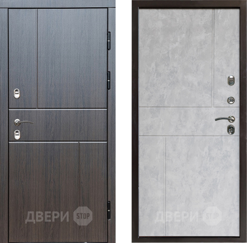 Входная металлическая Дверь Престиж TERMO с терморазрывом Горизонт Венге Горизонт Бетон светлый в Троицк