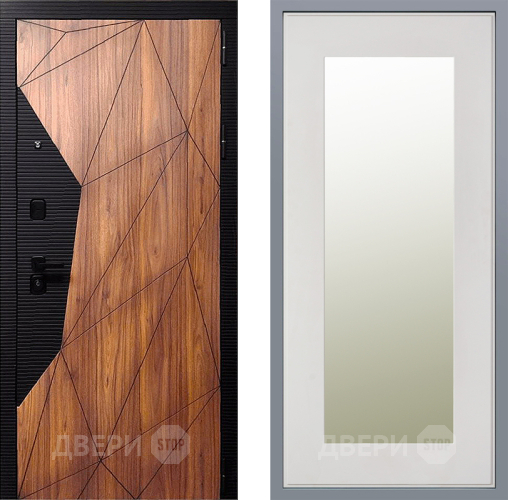 Дверь Заводские двери Морра Зеркало Модерн Белый софт в Троицк