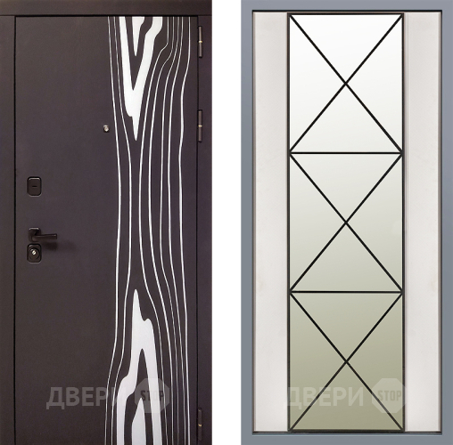 Дверь Заводские двери Леванте Зеркало Перфекто Структурное дерево в Троицк