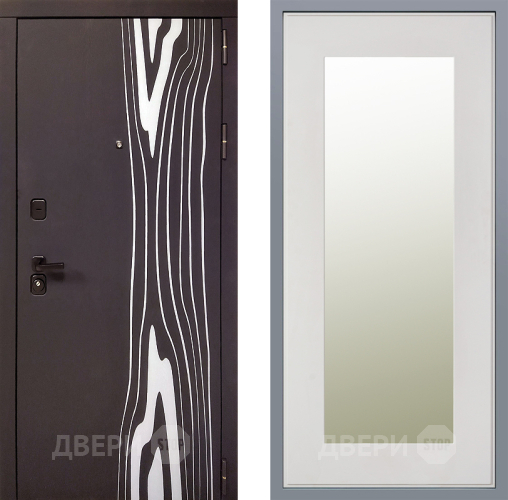 Дверь Заводские двери Леванте Зеркало Модерн Белый софт в Троицк