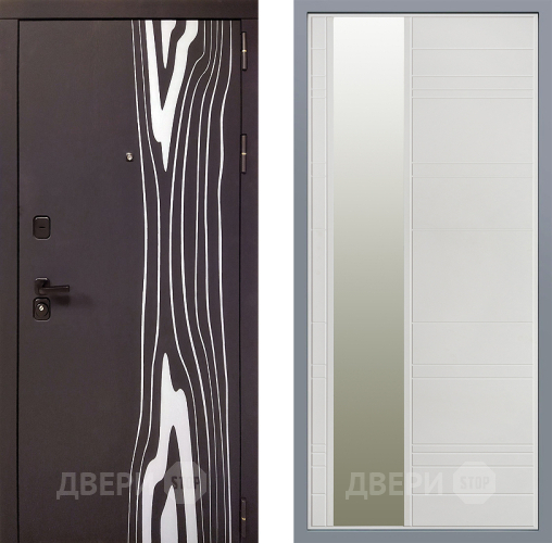 Дверь Заводские двери Леванте Зеркало Лира Белый софт в Троицк