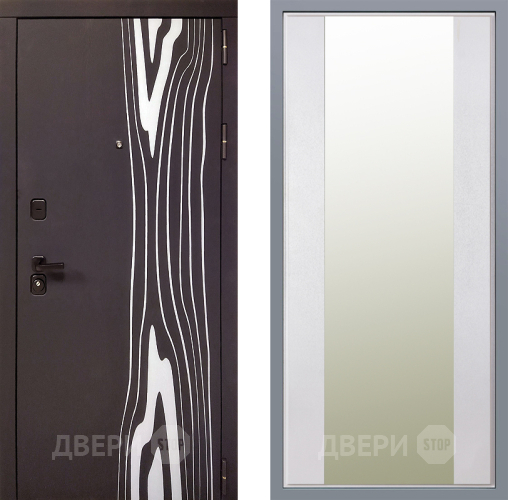 Дверь Заводские двери Леванте Зеркало Макси Белый шелк в Троицк