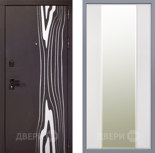 Дверь Заводские двери Леванте Зеркало Макси Белый матовый в Троицк