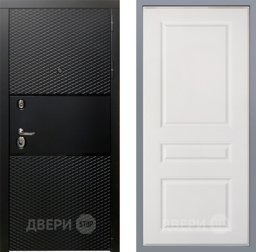 Дверь Заводские двери Тефлон Стокгольм Белый софт в Троицк