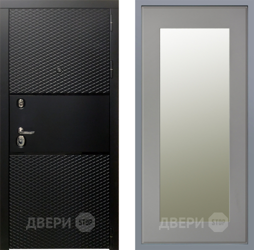 Дверь Заводские двери Тефлон Зеркало Модерн Грей софт в Троицк