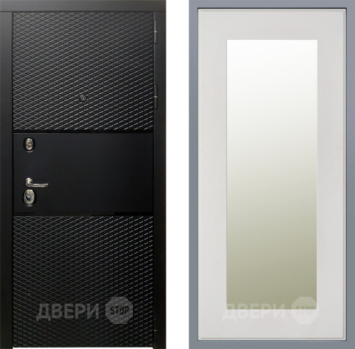 Дверь Заводские двери Тефлон Зеркало Модерн Белый софт в Троицк