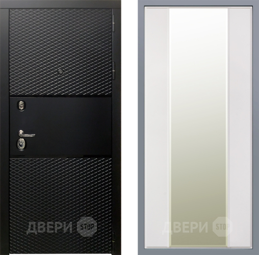 Дверь Заводские двери Тефлон Зеркало Макси Белый матовый в Троицк