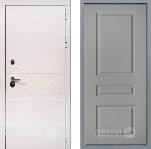 Дверь Заводские двери Дэко Вайт Стокгольм Грей софт в Троицк