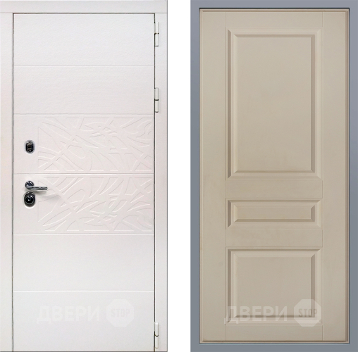 Дверь Заводские двери Дэко Вайт Стокгольм Шампань в Троицк