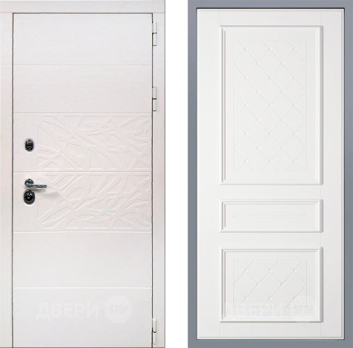 Дверь Заводские двери Дэко Вайт Урбино Белый софт в Троицк