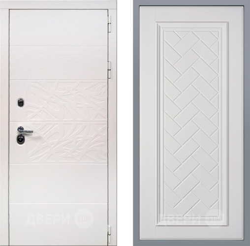 Дверь Заводские двери Дэко Вайт Упра Белый софт в Троицк