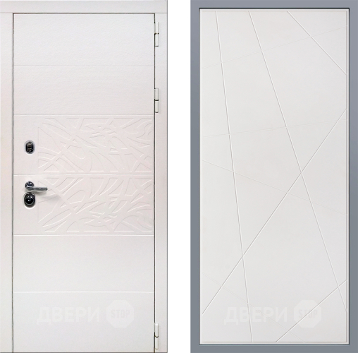 Дверь Заводские двери Дэко Вайт Флитта Белый софт в Троицк