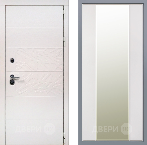 Дверь Заводские двери Дэко Вайт Зеркало Макси Белый матовый в Троицк