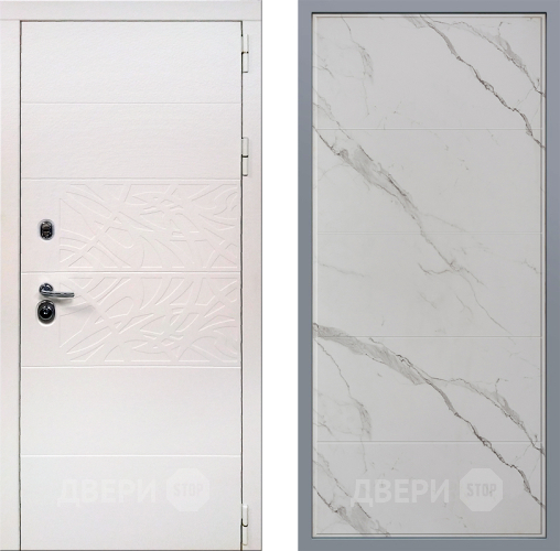 Дверь Заводские двери Дэко Вайт Тривия Мрамор белый в Троицк