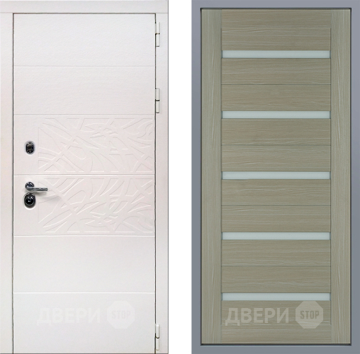 Дверь Заводские двери Дэко Вайт СБ-1 Капучино в Троицк