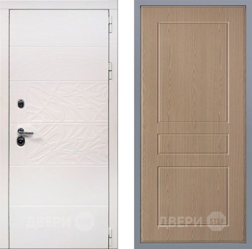 Дверь Заводские двери Дэко Вайт К-2 Беленый дуб в Троицк