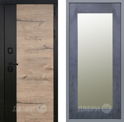 Дверь Заводские двери Ларте Зеркало Модерн Бетон темный в Троицк