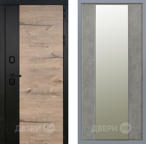 Дверь Заводские двери Ларте Зеркало Макси Бетон темный в Троицк