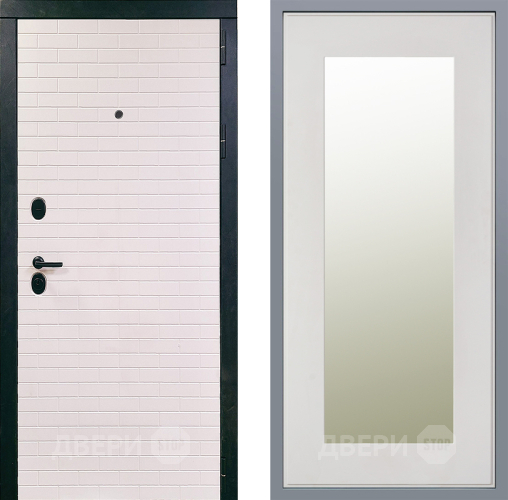 Дверь Заводские двери Сохо Зеркало Модерн Белый софт в Троицк