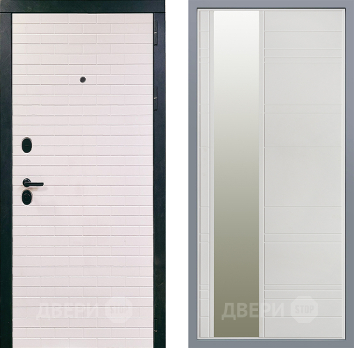 Дверь Заводские двери Сохо Зеркало Лира Белый софт в Троицк