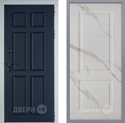 Дверь Заводские двери Стокгольм Доррен Мрамор белый в Троицк