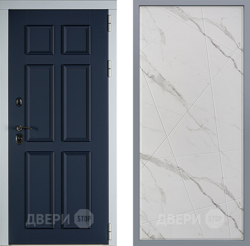 Дверь Заводские двери Стокгольм Флитта Мрамор белый в Троицк