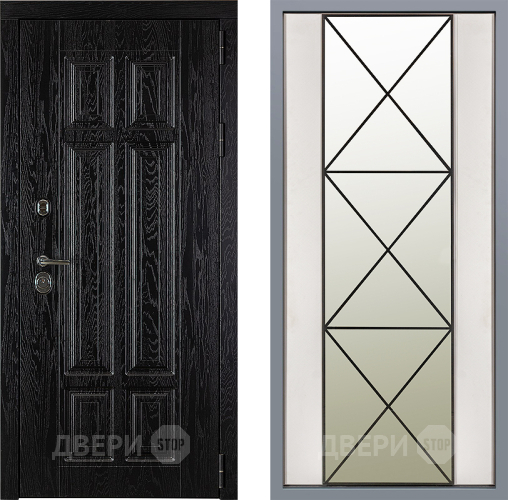 Дверь Заводские двери Мюнхен Зеркало Перфекто Структурное дерево в Троицк