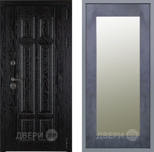 Дверь Заводские двери Мюнхен Зеркало Модерн Бетон темный в Троицк