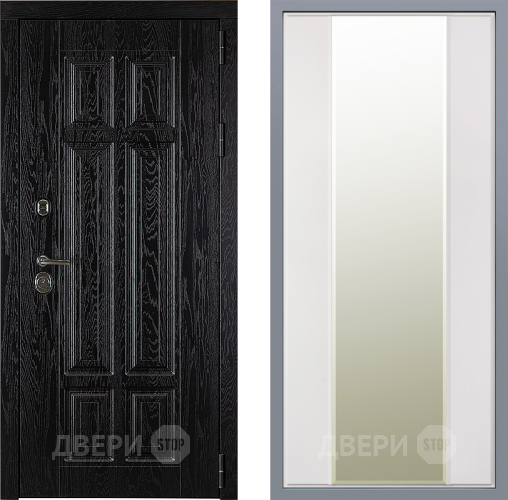 Дверь Заводские двери Мюнхен Зеркало Макси Белый матовый в Троицк