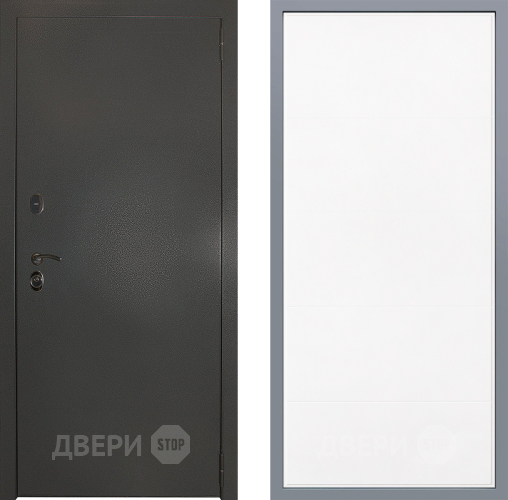 Дверь Заводские двери Эталон 3к антик серебро Тривия Белый софт в Троицк